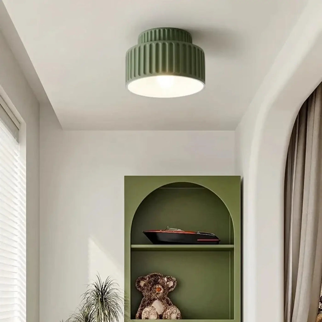 Plafonnier contemporain en beige, blanc ou vert
