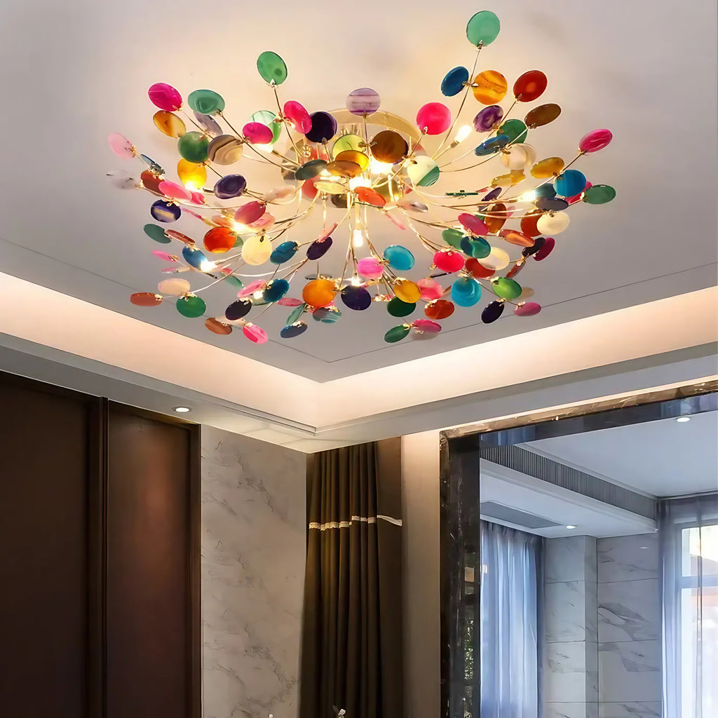 Plafonnier créatif multicolore pour salon, tailles S, M et L