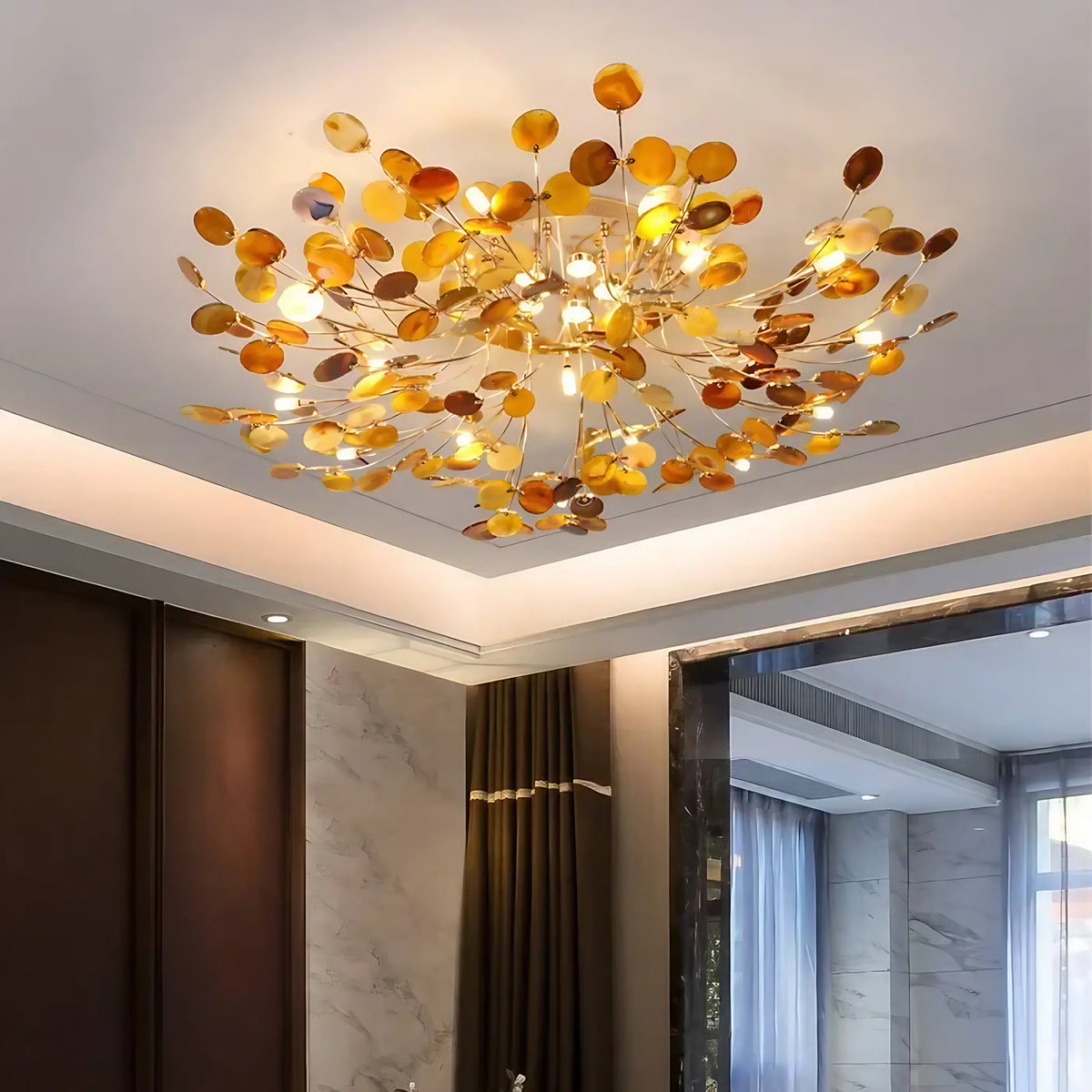 Plafonnier créatif multicolore pour salon, tailles S, M et L
