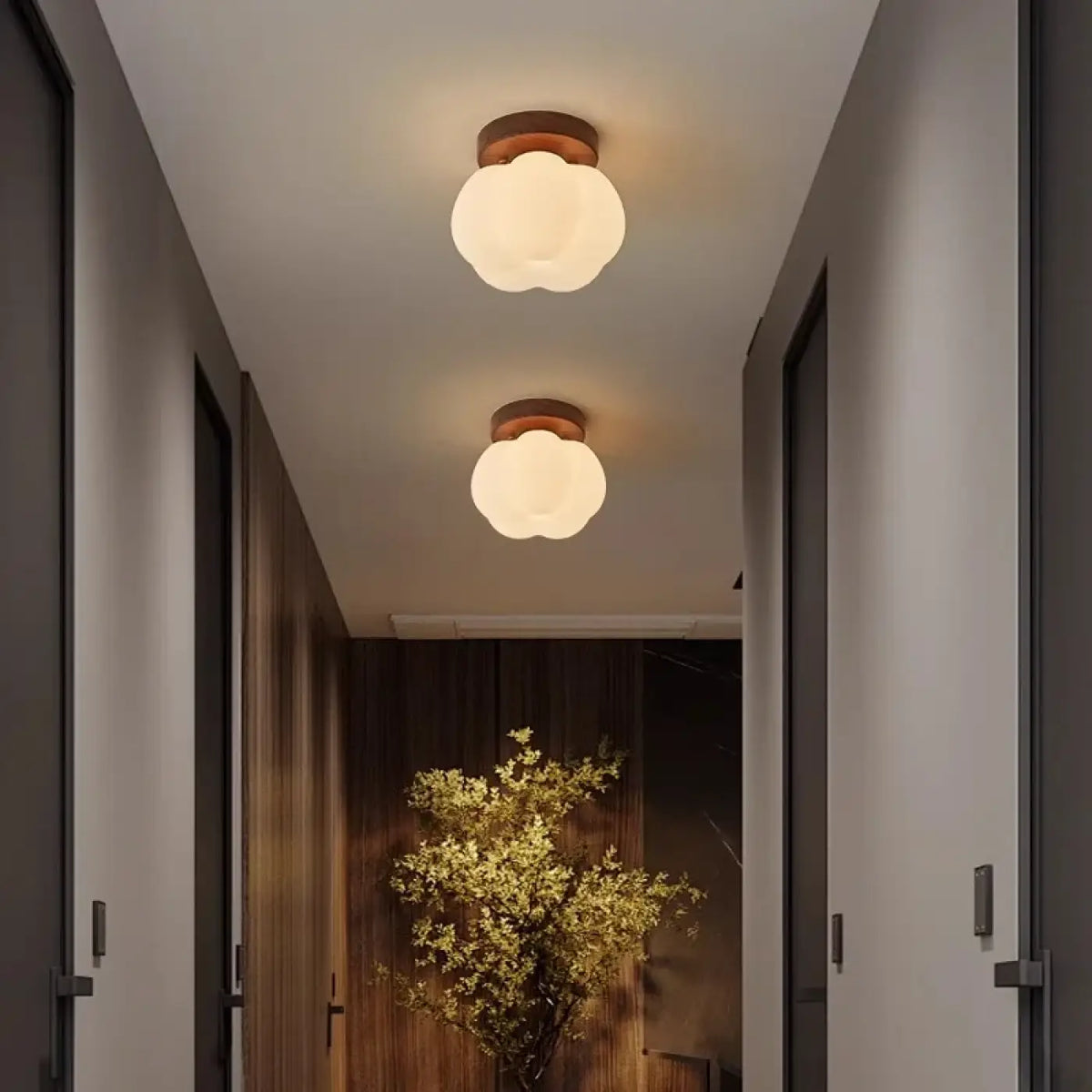Plafonnier nuage au style nordique, beige ou marron