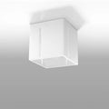 Plafonnier cube en aluminium à fentes lumineuses, 10 cm, blanc
