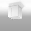 Plafonnier cube en aluminium à fentes lumineuses, 10 cm, blanc