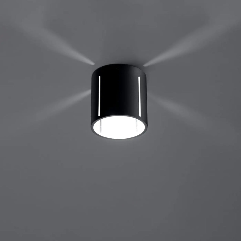 Plafonnier cylindre en aluminium à fentes verticales, 10 cm