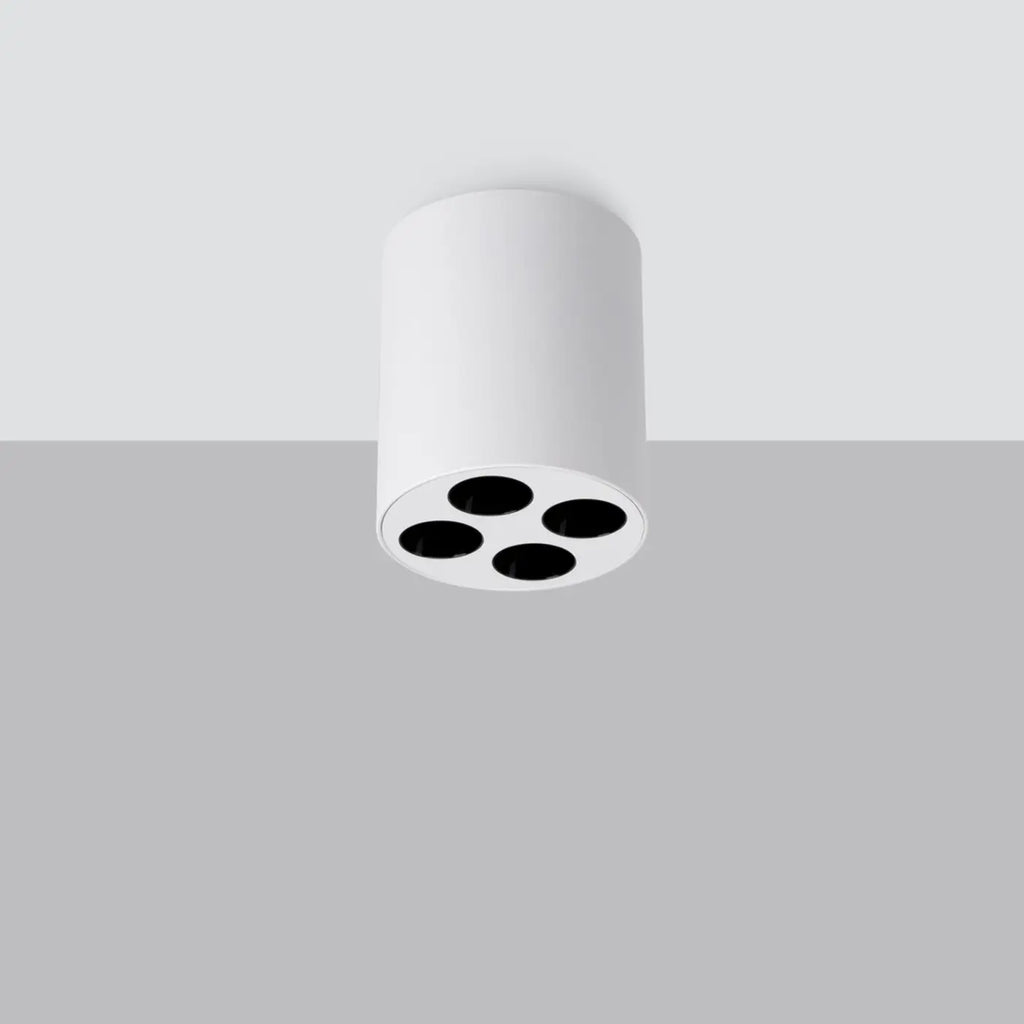 Spot en saillie LED cylindre en aluminium, 9 W, blanc ou noir, blanc