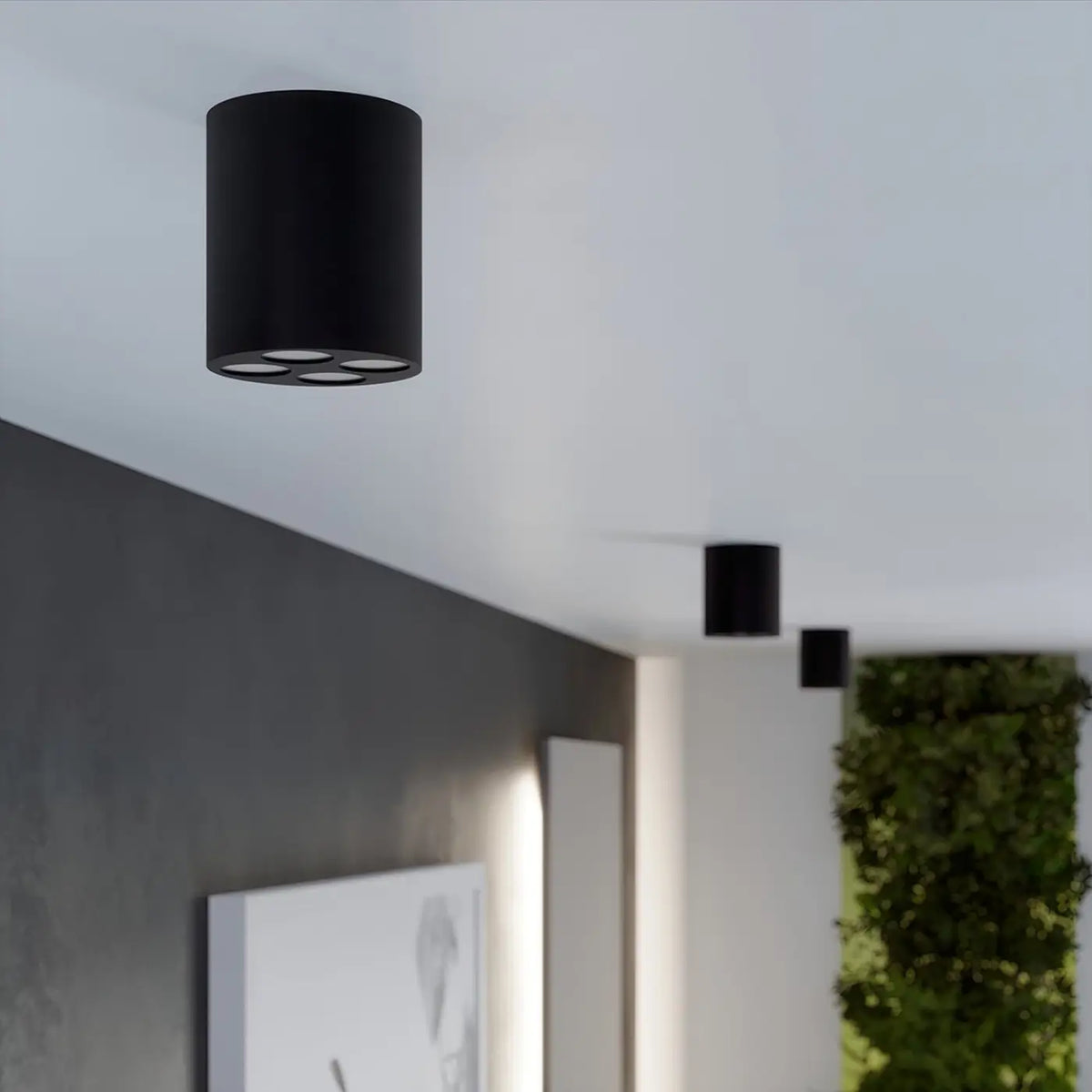 Spot en saillie LED cylindre en aluminium, 9 W, blanc ou noir