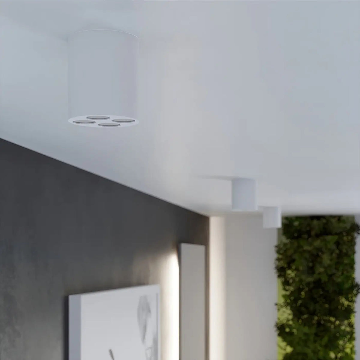 Spot en saillie LED cylindre en aluminium, 9 W, blanc ou noir