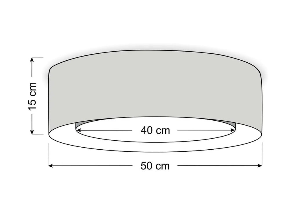 Plafonnier rond tissu blanc crème et rotin, 50 ou 60 cm