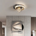 Plafonnier design à boule de cristal, lumière tamisée