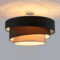 Plafonnier circulaire moderne, noir ou marron, trois teintes, noir