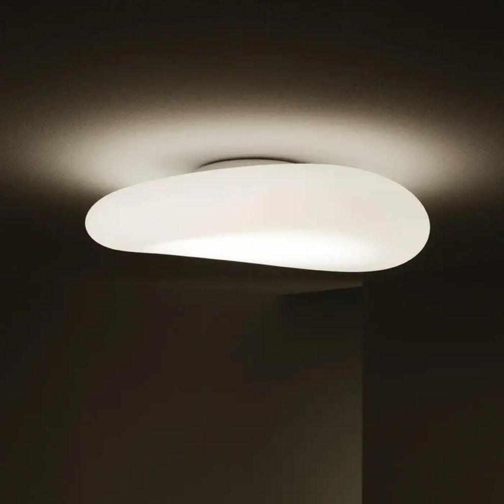 Plafonnier LED rond blanc, quatre tailles S à XL