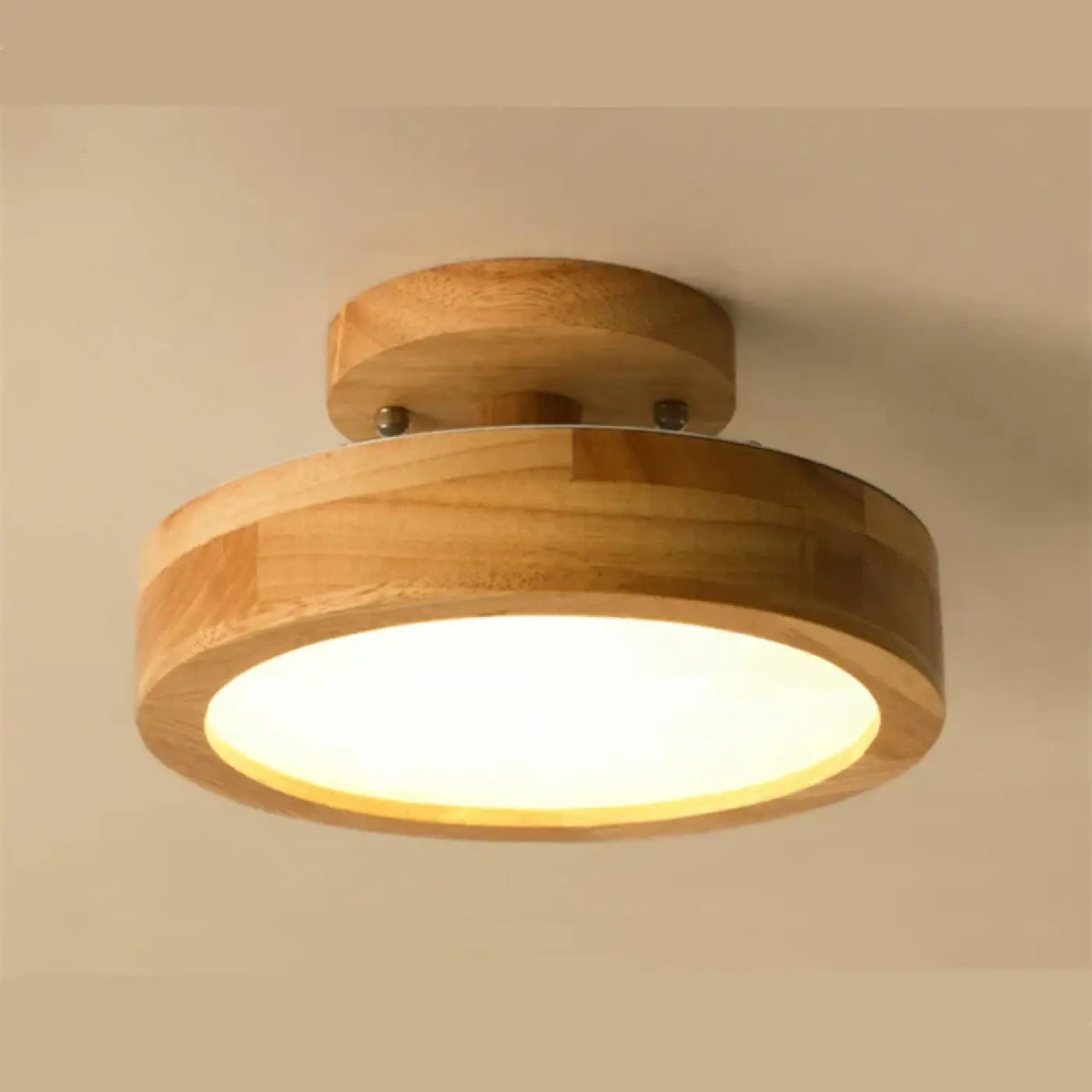 Plafonnier en bois à LED, lumière blanc chaud, froid ou réglable