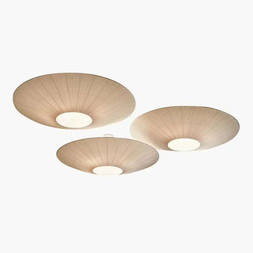 Plafonnier dôme en tissu, blanc ou beige, tailles S et M
