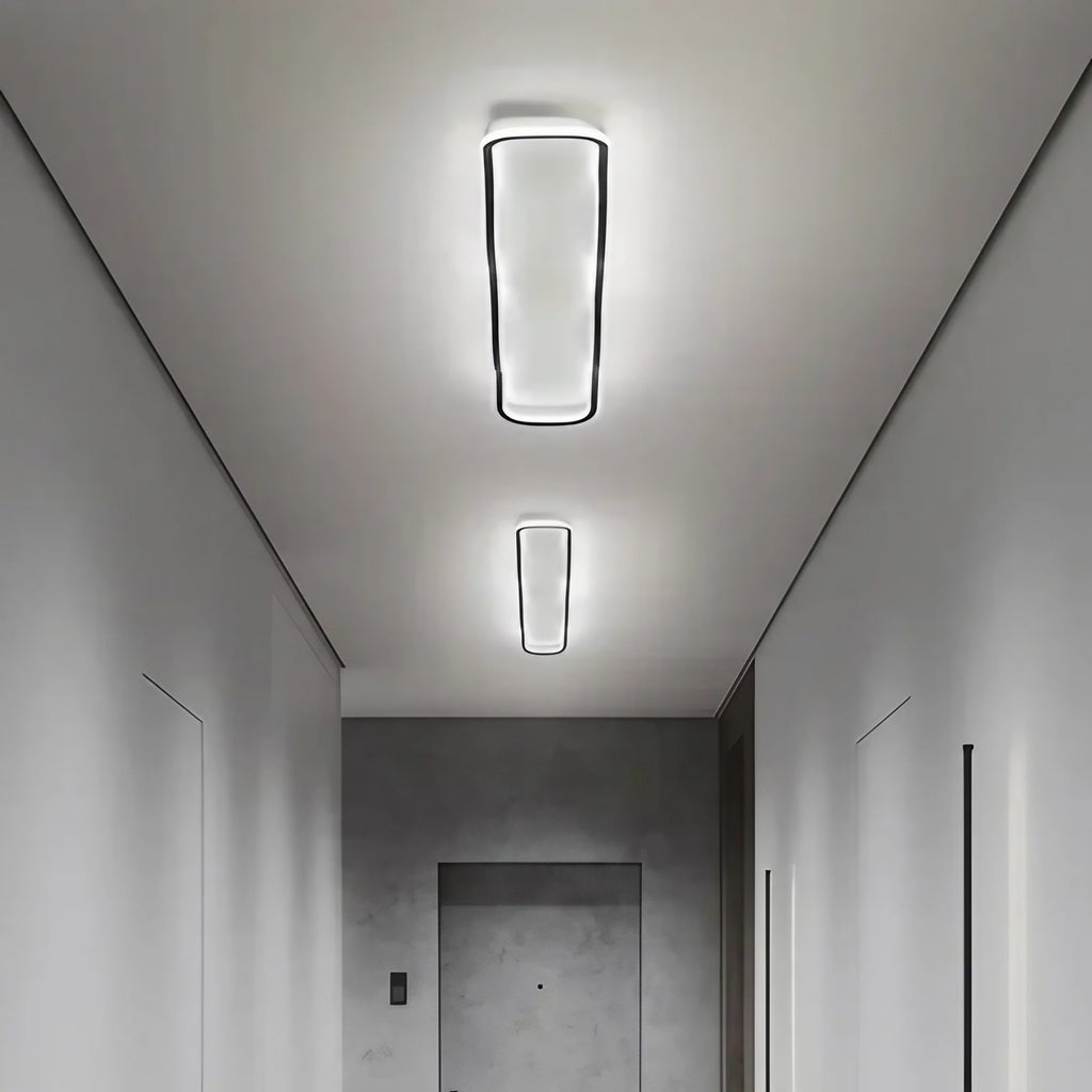 Plafonnier LED ondulé, noir, doré ou blanc, tailles S à XL