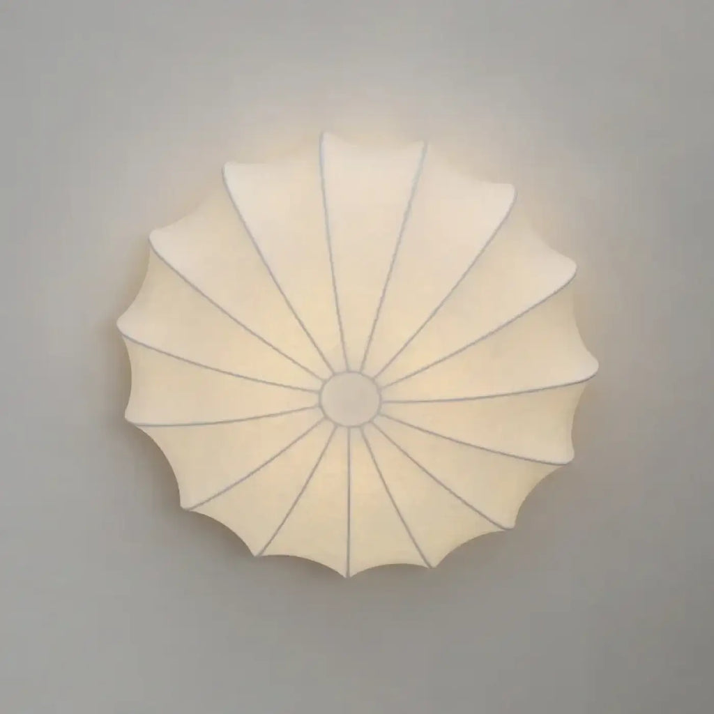 Plafonnier en tissu blanc, forme organique, tailles S à XL