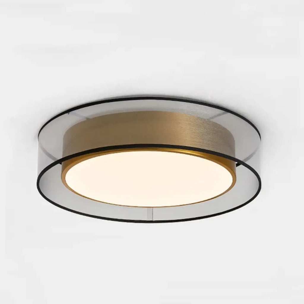 Plafonnier rond à contour transparent, tailles S, M ou L