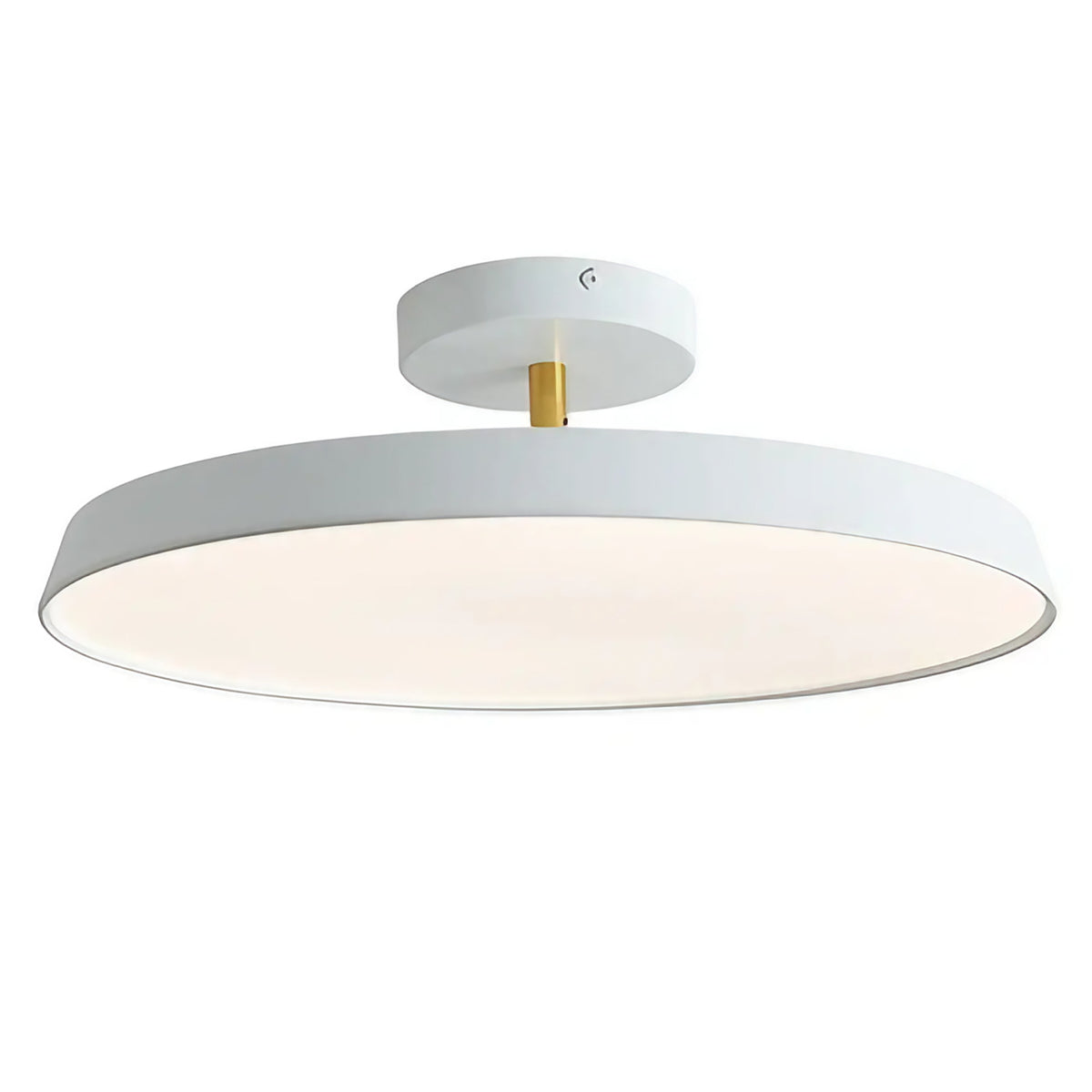 Plafonnier rond scandinave à silhouette fine, trois coloris, blanc