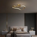 Plafonnier doré au design moderne, tailles S, M et L