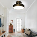 Plafonnier rond moderne, doré ou noir, trois tailles, noir