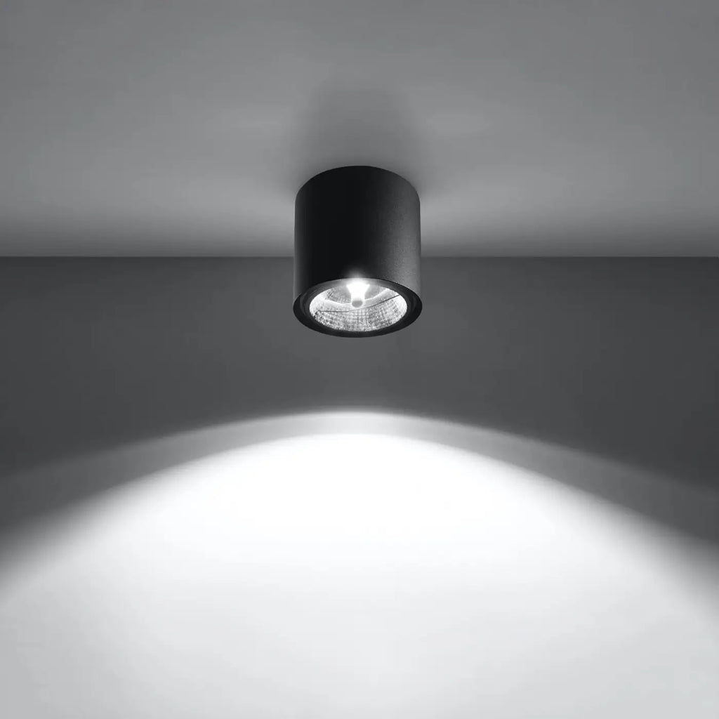 Spot de plafond en saillie, cylindre en aluminium de 12 cm