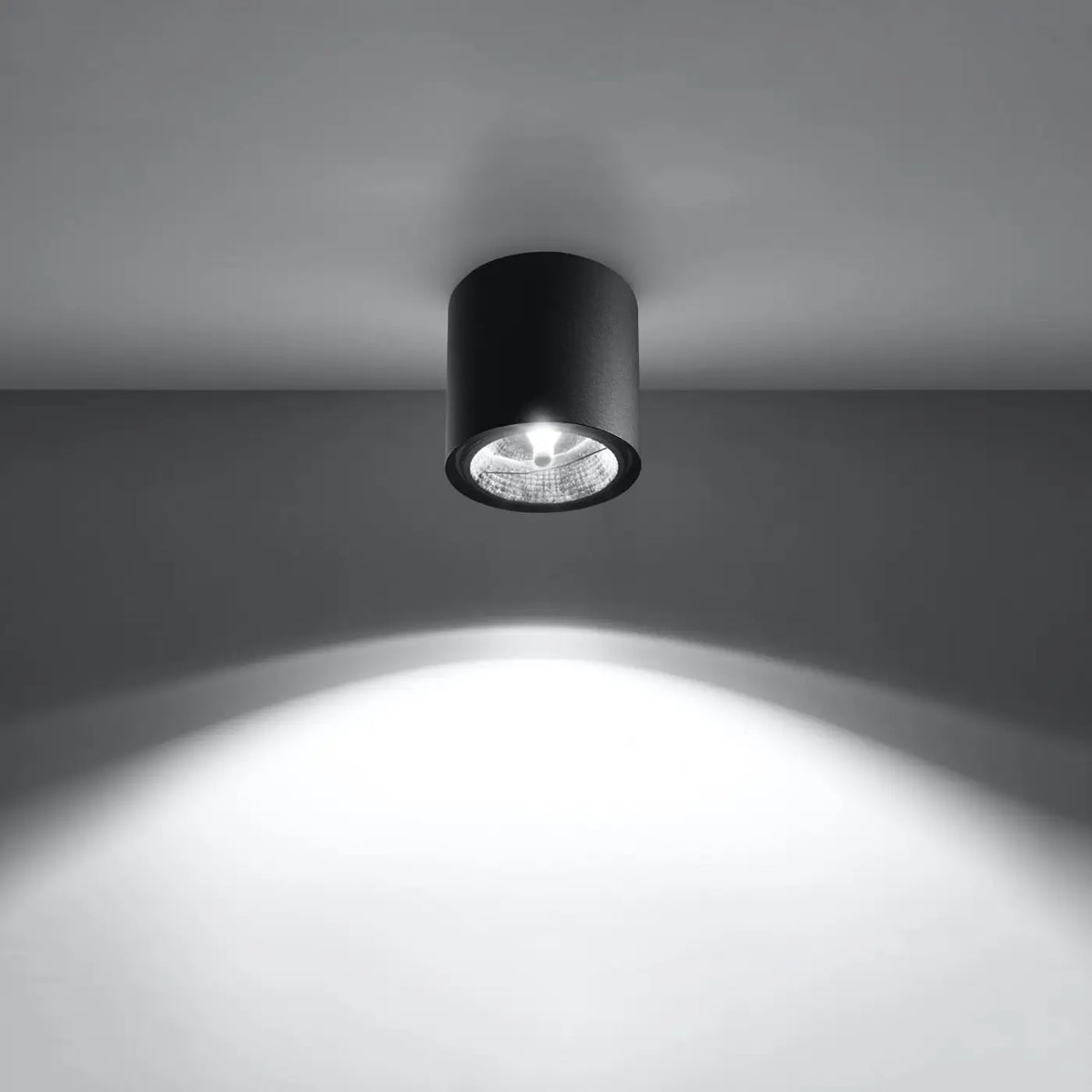 Spot de plafond en saillie, cylindre en aluminium de 12 cm