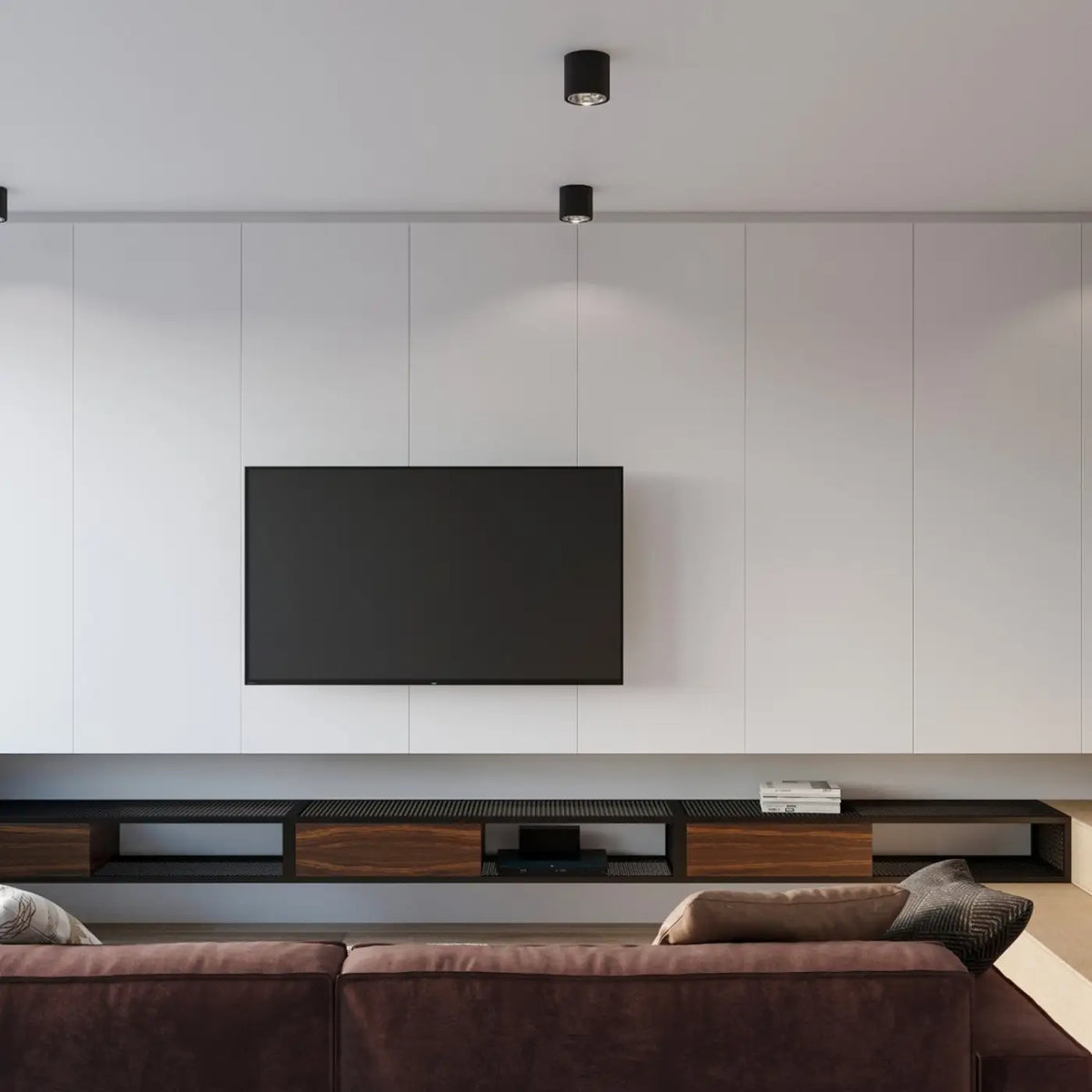 Spot de plafond en saillie, cylindre en aluminium de 12 cm