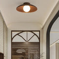 Plafonnier rond moderne et discret, blanc chaud ou froid