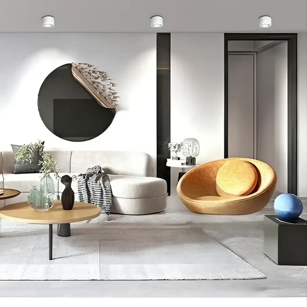 Plafonnier en saillie orientable, cylindre noir ou blanc