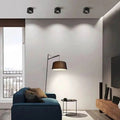 Plafonnier encastrable noir ou blanc, détail doré, deux modèles, noir