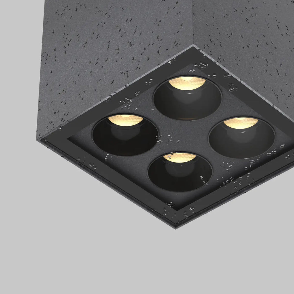 Plafonnier extérieur LED en métal graphite pour porche, IP54