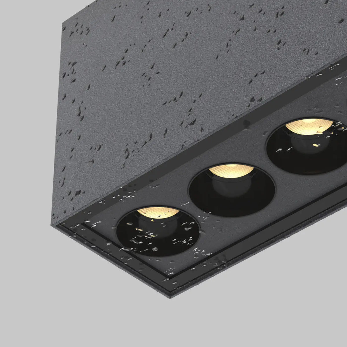 Plafonnier extérieur LED en métal graphite pour porche, IP54