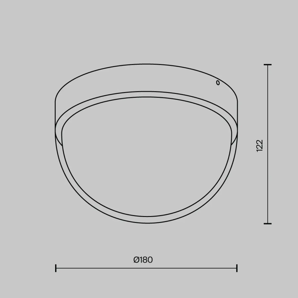 Plafonnier extérieur LED rond IP65 en acier noir, 1100 lumens