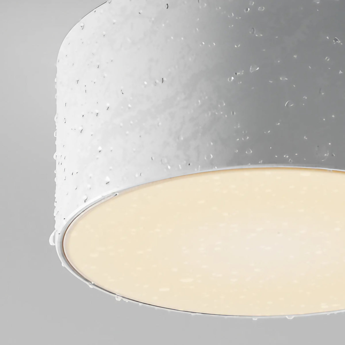Plafonnier extérieur LED rond en acier, IP65, noir ou blanc