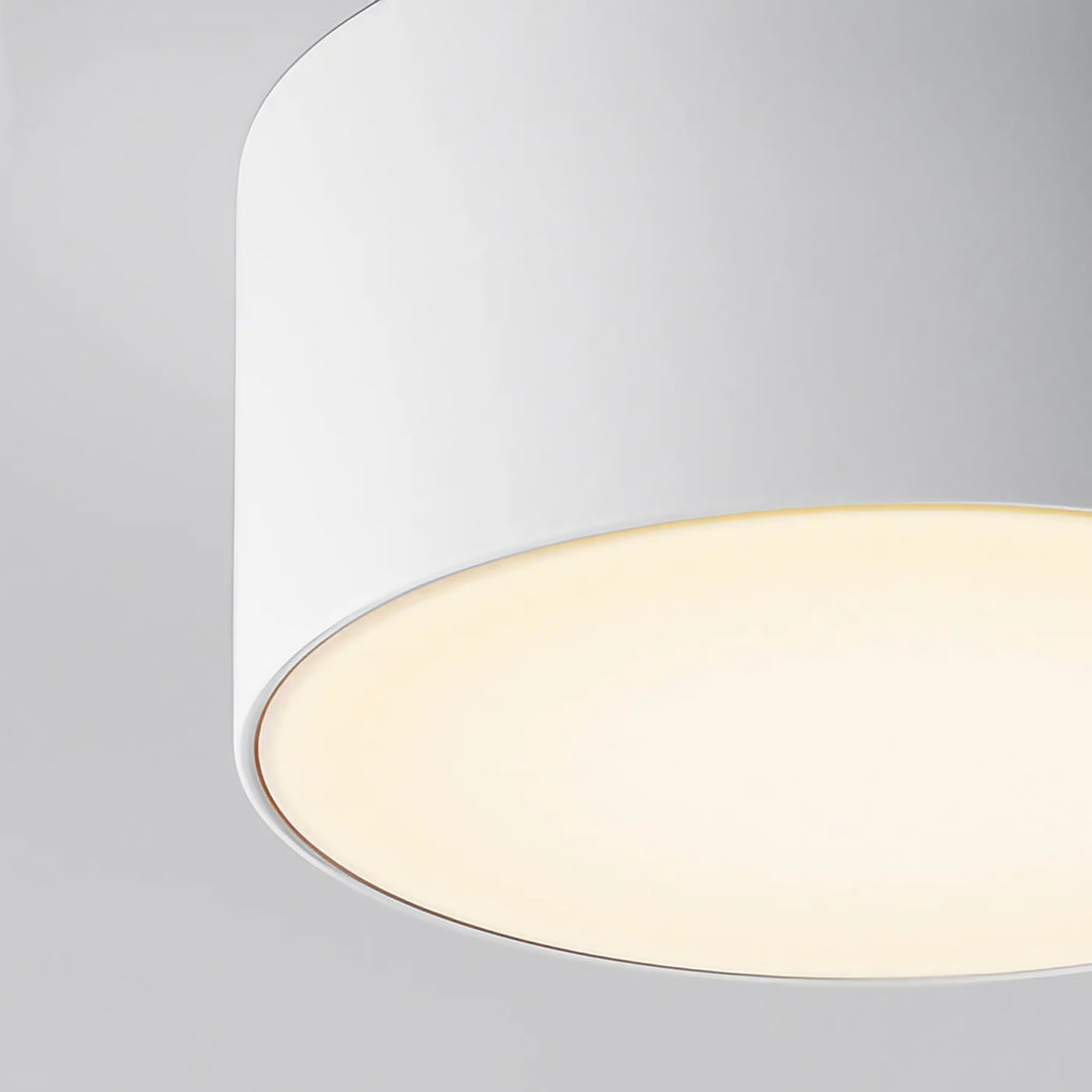Plafonnier extérieur LED rond en acier, IP65, noir ou blanc