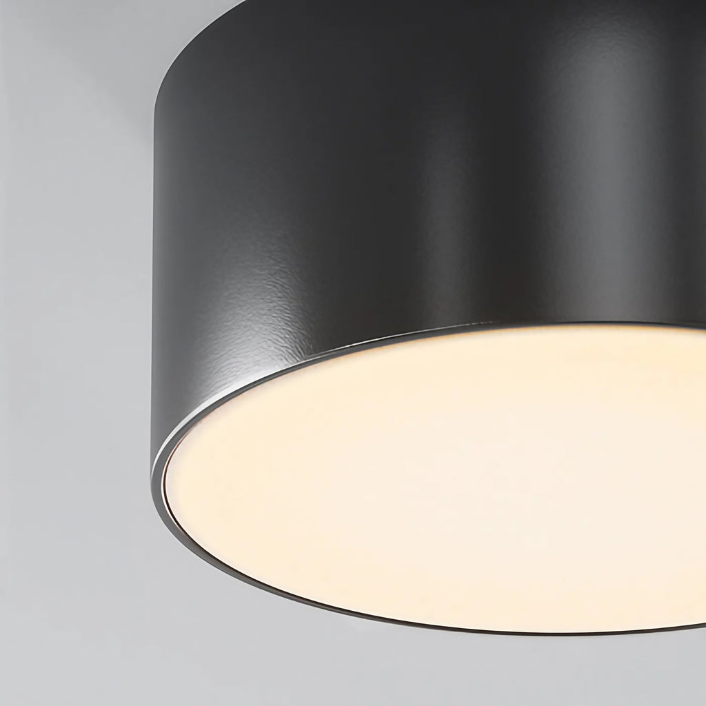 Plafonnier extérieur LED rond en acier, IP65, noir ou blanc