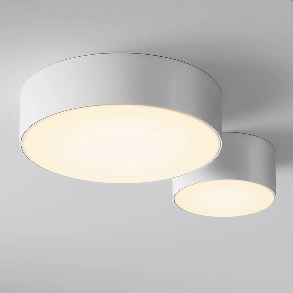 Plafonnier extérieur LED rond en acier, IP65, noir ou blanc