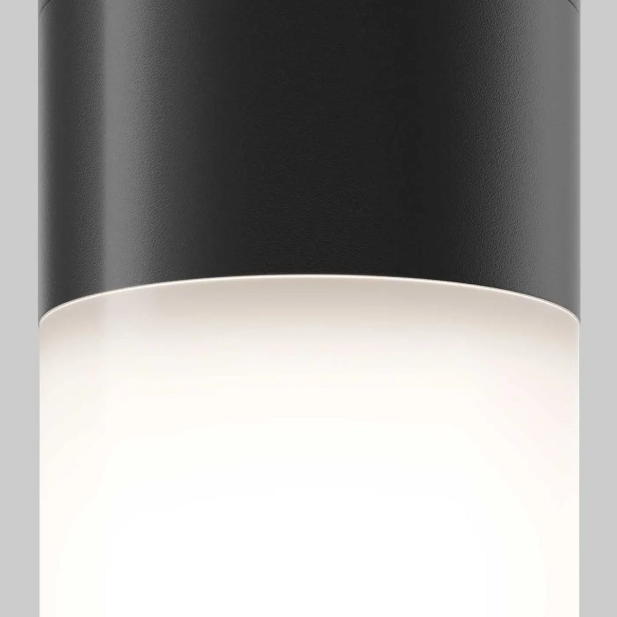 Plafonnier extérieur cylindre en acier, IP54, noir ou gris