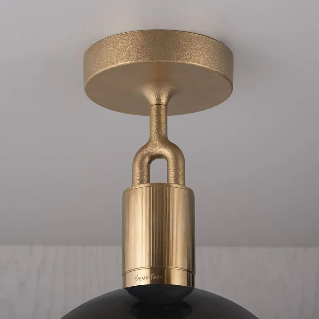 Plafonnier globe soufflé, verre fumé ou opale, ampoule fournie