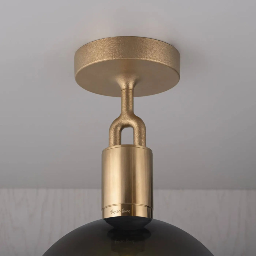 Plafonnier globe soufflé, verre fumé ou opale, ampoule fournie