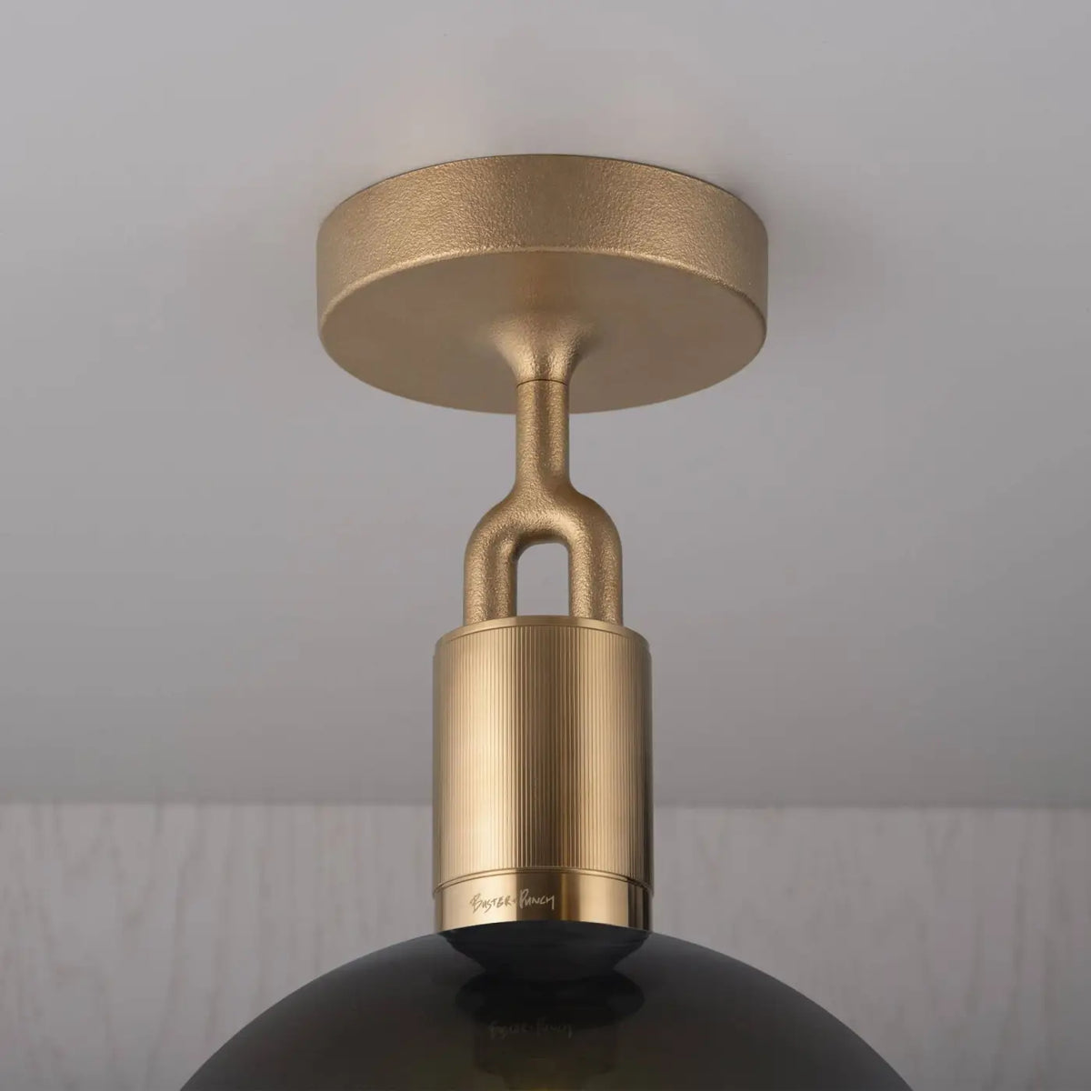 Plafonnier globe soufflé, verre fumé ou opale, ampoule fournie