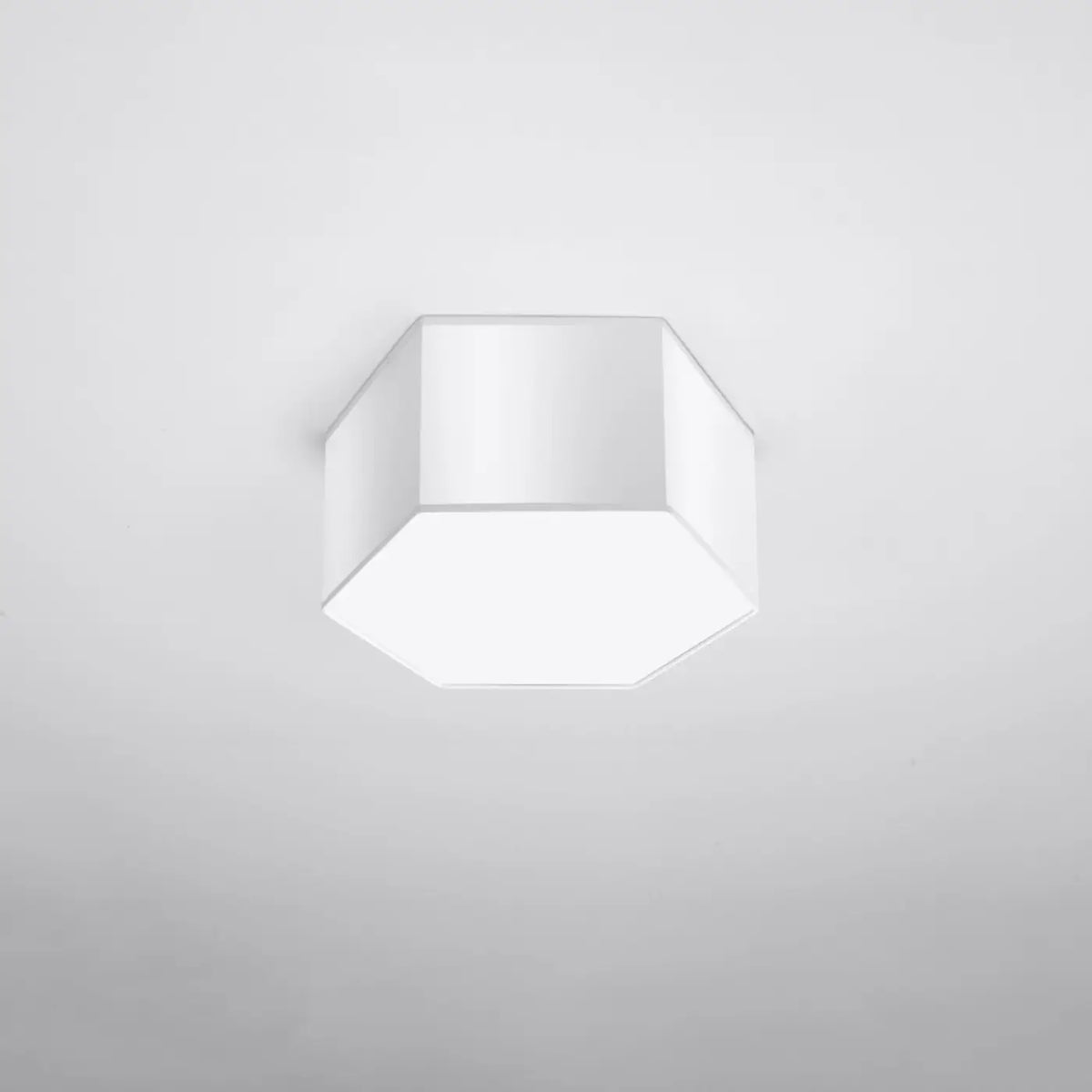 Plafonnier hexagonal blanc ou noir, à poser seul ou en nid d'abeille, blanc