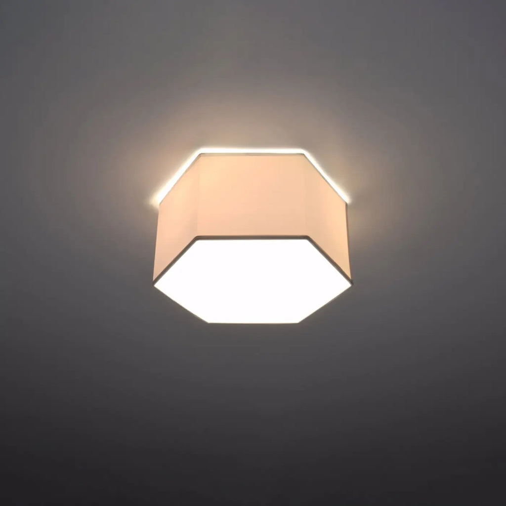 Plafonnier hexagonal blanc ou noir, à poser seul ou en nid d'abeille