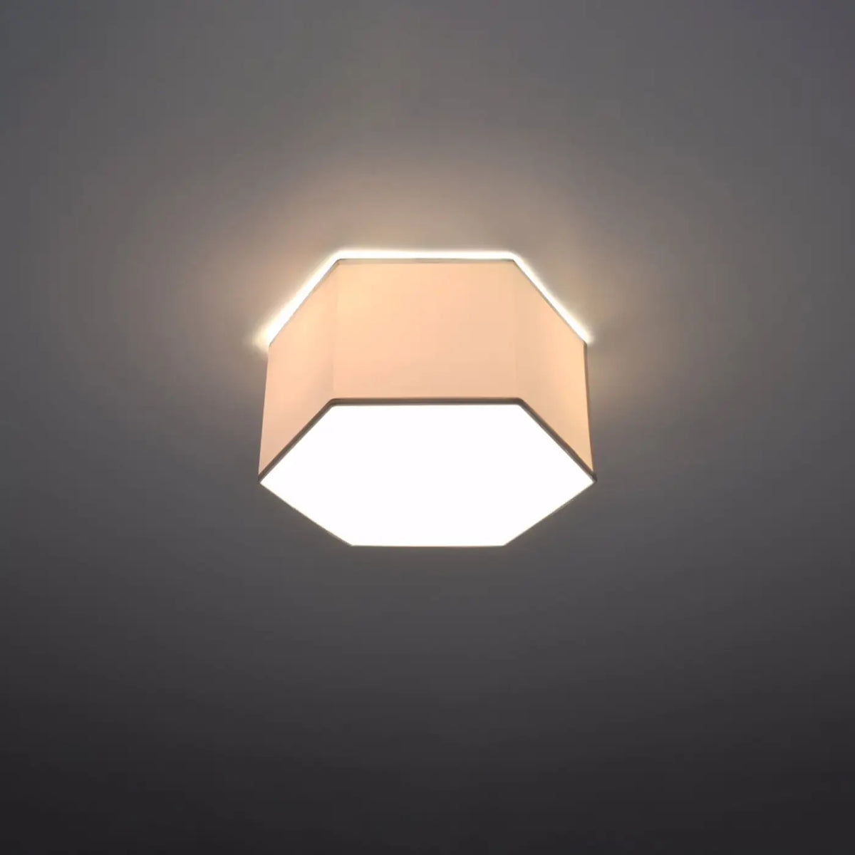 Plafonnier hexagonal blanc ou noir, à poser seul ou en nid d'abeille