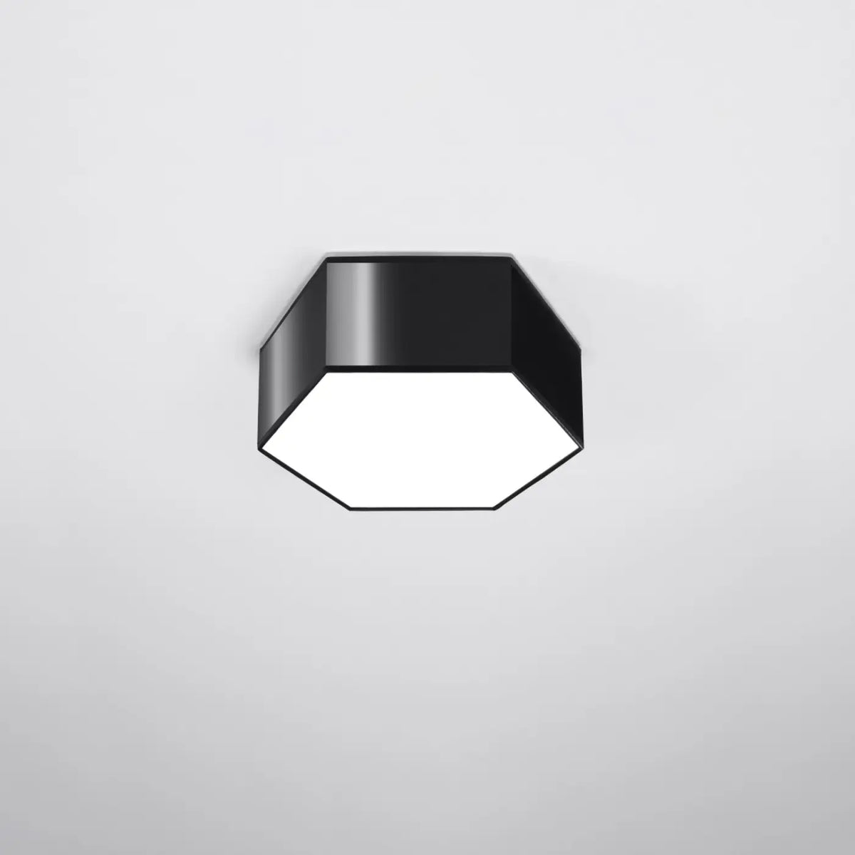 Plafonnier hexagonal blanc ou noir, à poser seul ou en nid d'abeille, noir