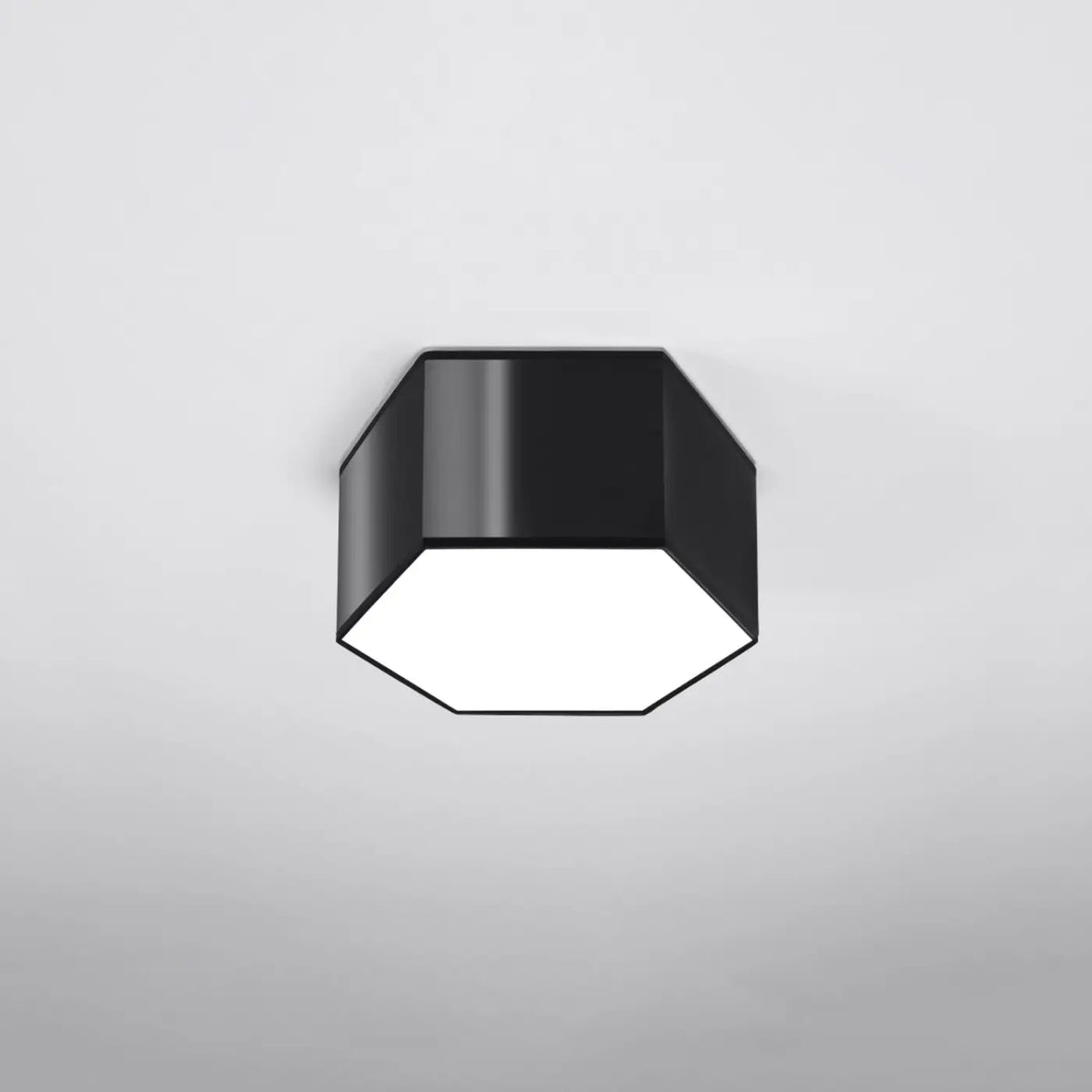 Plafonnier hexagonal blanc ou noir, à poser seul ou en nid d'abeille, noir