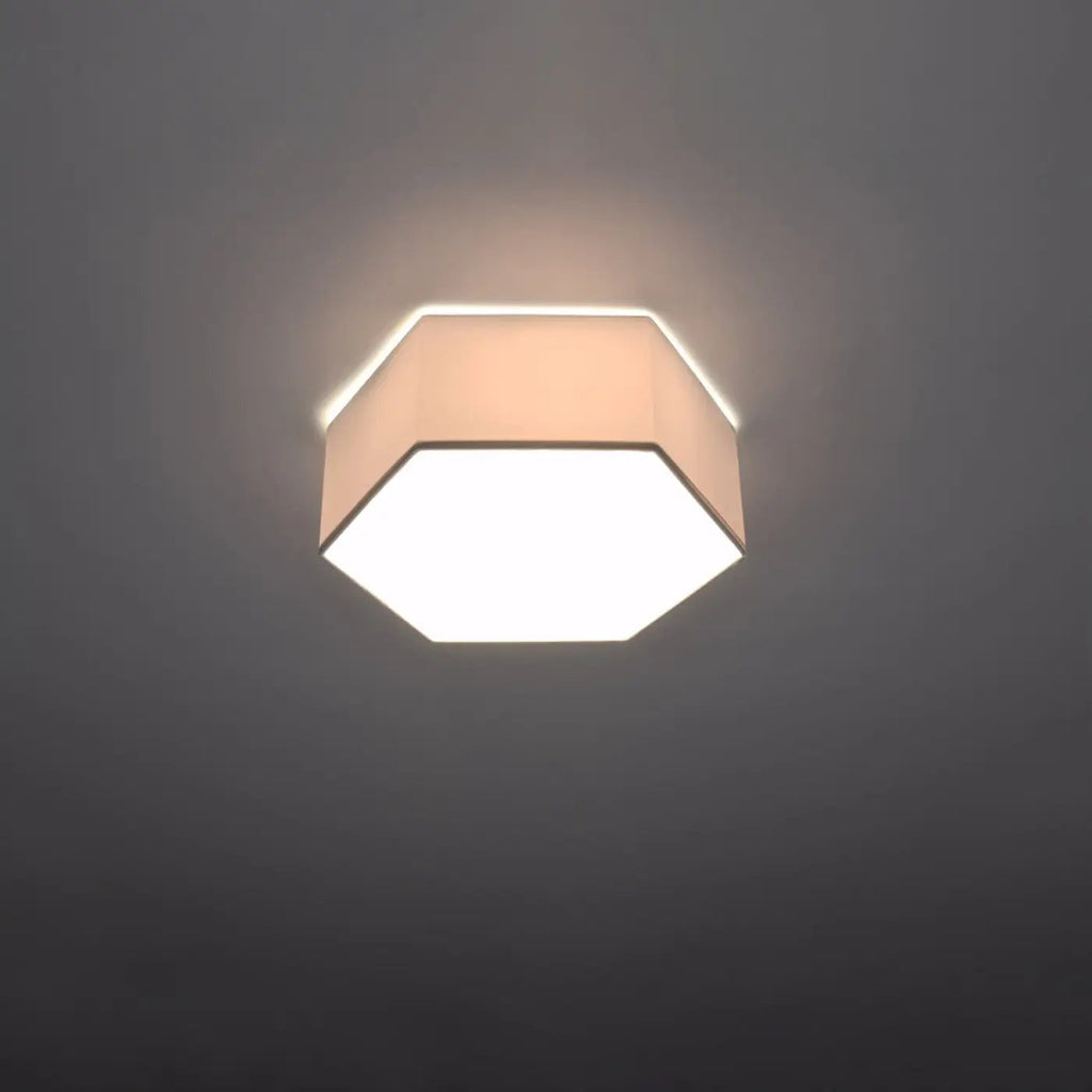 Plafonnier hexagonal blanc ou noir, à poser seul ou en nid d'abeille