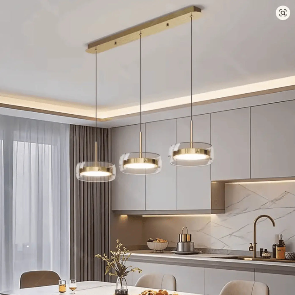 Luminaire industriel pour cuisine, noir ou doré
