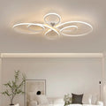 Plafonnier LED aux lignes courbes, noir ou blanc