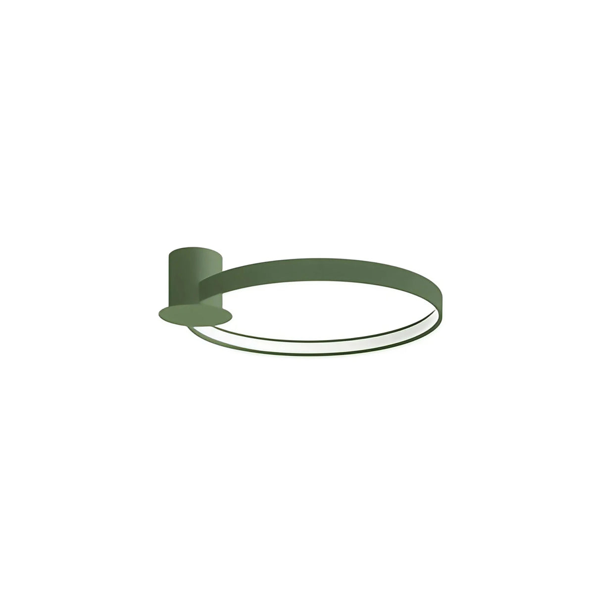 Plafonnier anneau LED en aluminium, 55, 78 ou 110 cm, vert olive