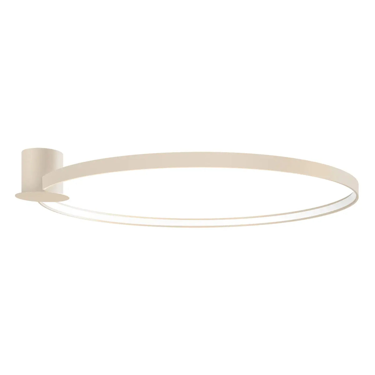 Plafonnier anneau LED en aluminium, 55, 78 ou 110 cm, beige