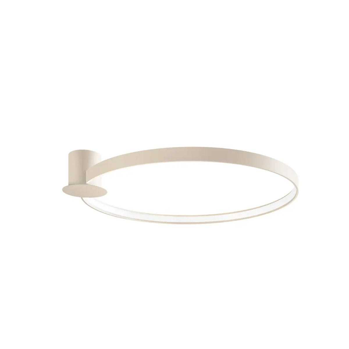 Plafonnier anneau LED en aluminium, 55, 78 ou 110 cm, beige